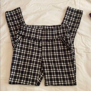 Black and white check pants